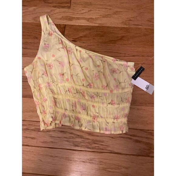NWT BP women's floral one shoulder cropped summer top size medium - Picture 1 of 8